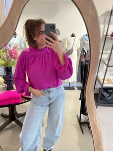 Just be Jolie Jill Blouse Fuchsia