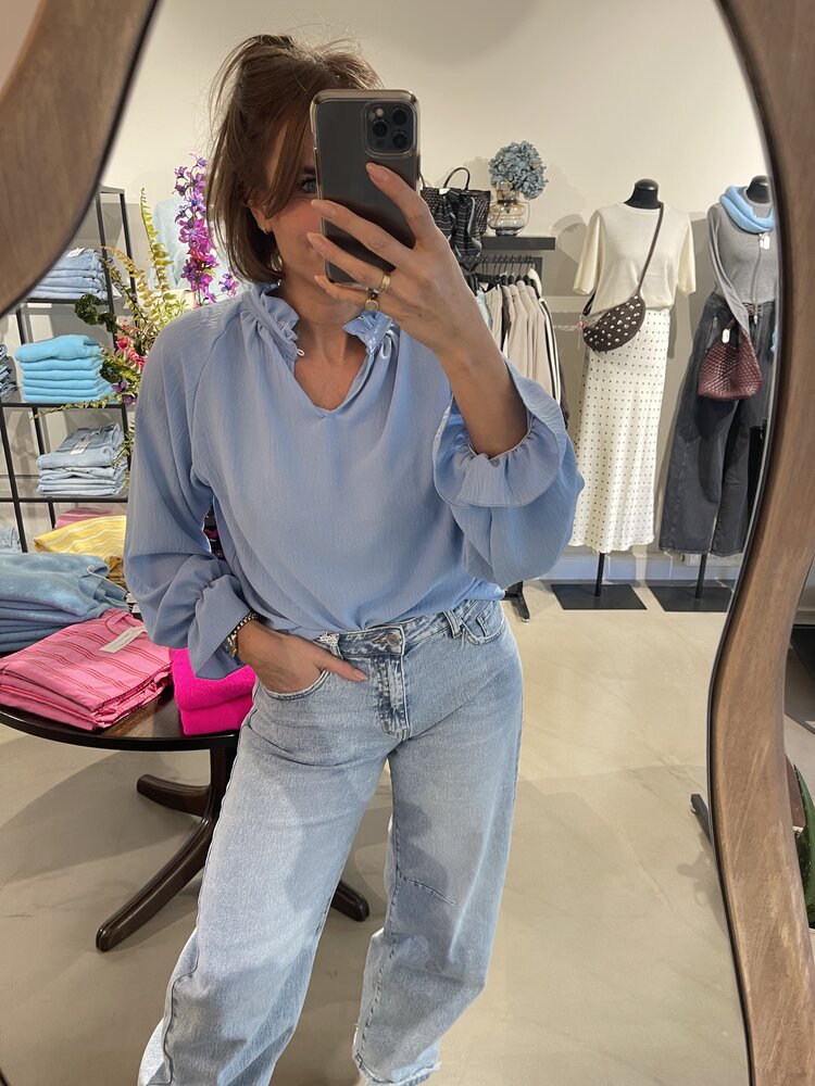 Just be Jolie Jill Blouse Sky Blue