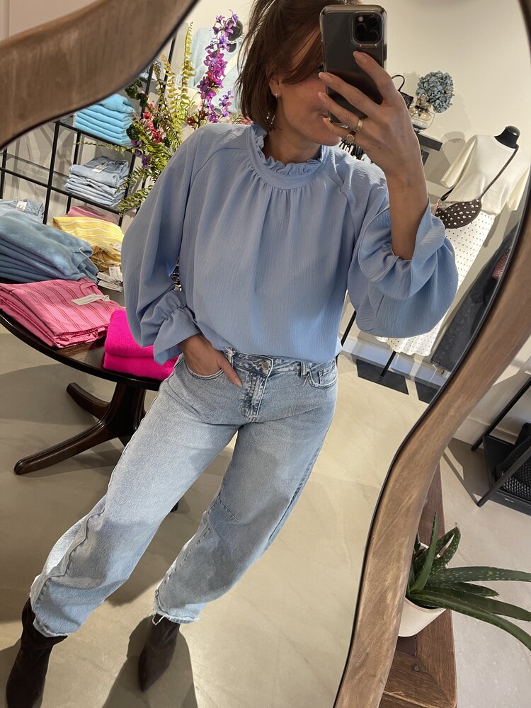 Just be Jolie Nikkie MW Jeans Barrel Fit Blue