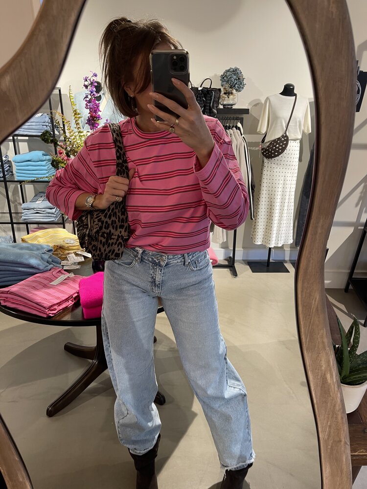 Just be Jolie Jony Longsleeve Streep Fuchsia