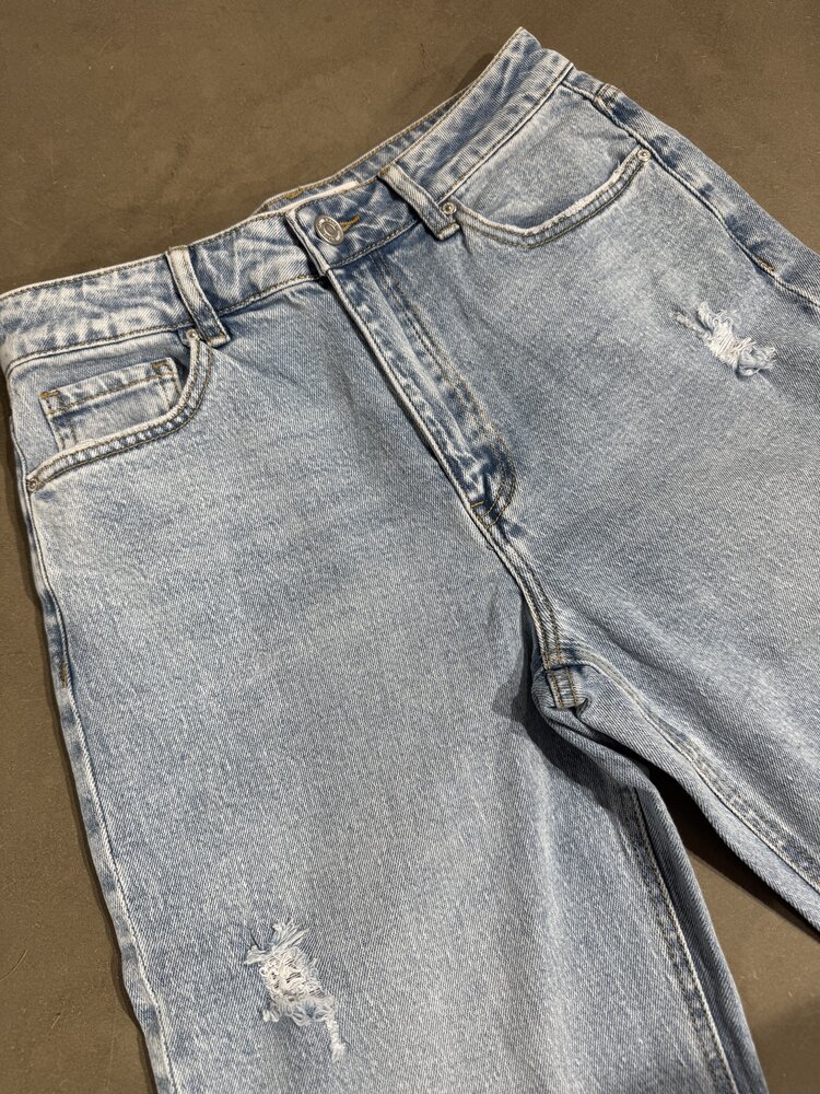 Just be Jolie Xavie Wide Leg Shredded Light Blue