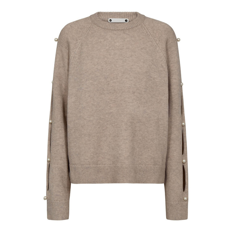 Co'Couture RowanCC Pearl Sleeve Knit Bone