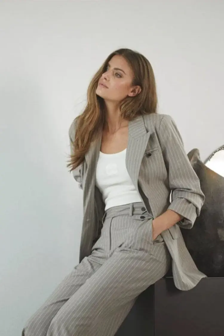 Co'Couture QuinCC Pin Fitted Blazer Mink