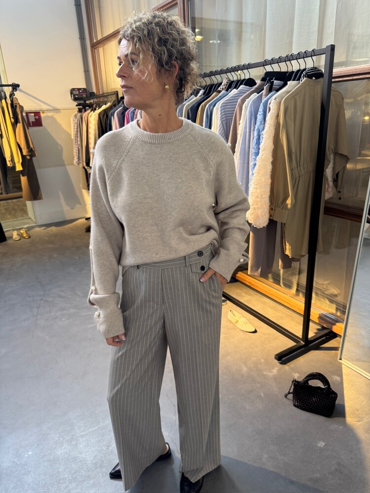 Co'Couture RowanCC Pearl Sleeve Knit Bone