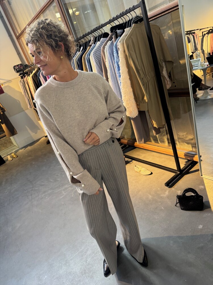 Co'Couture RowanCC Pearl Sleeve Knit Bone