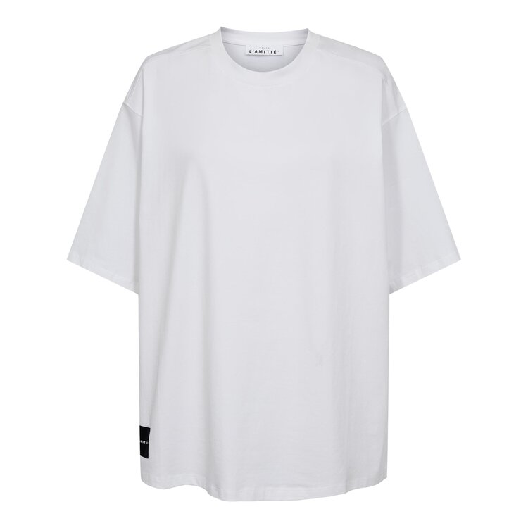 Haute L'Amitié Back Logo Loose Tee White/Black Print