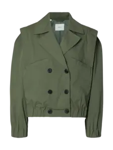 Selected Femme Button Casual Bomber Deep Lichen Green