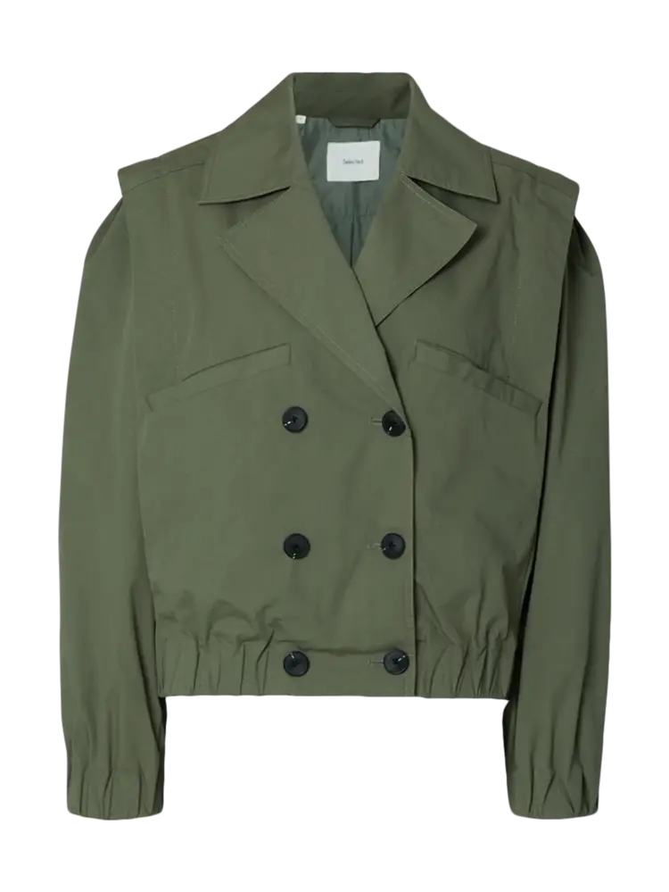 Selected Femme Button Casual Bomber Deep Lichen Green
