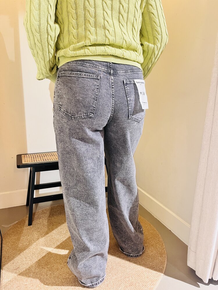 Just be Jolie Fenny Asymetric Zip Jeans Grey