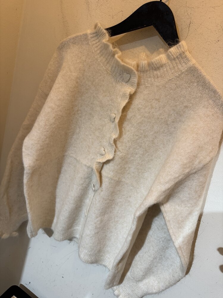 Just be Jolie Jasmijn Vest Heart Button Creme