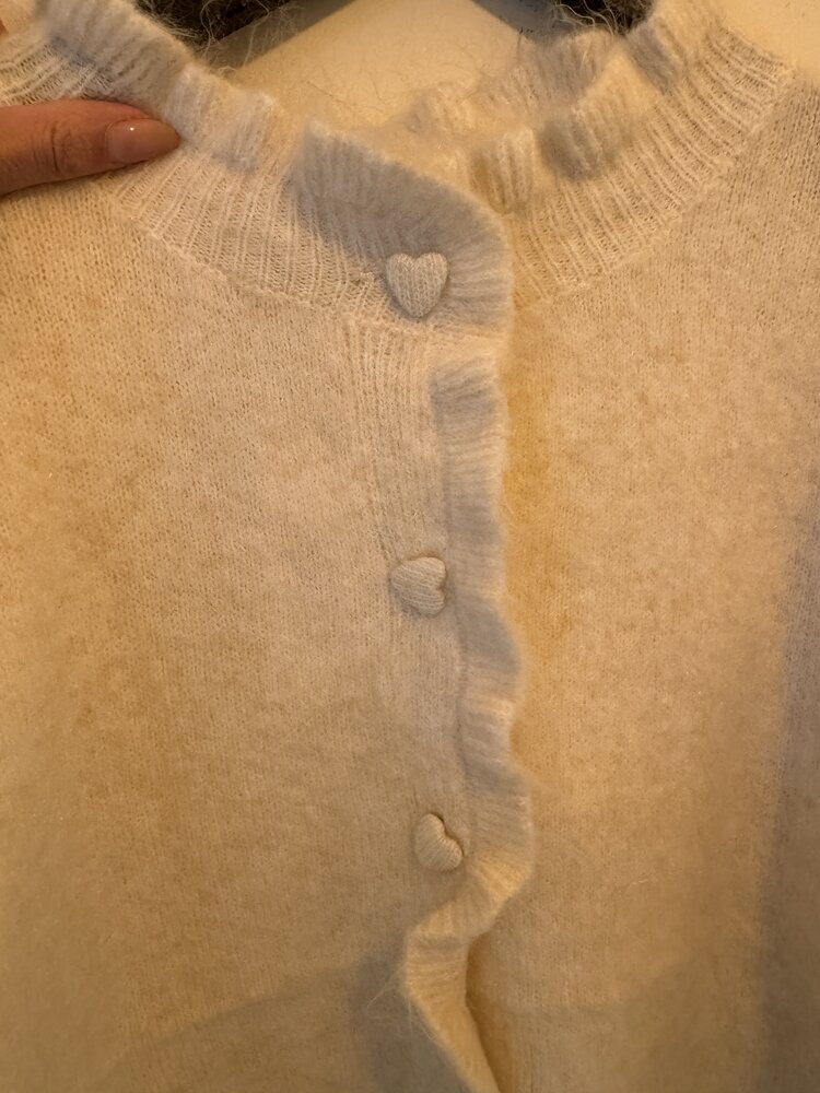 Just be Jolie Jasmijn Vest Heart Button Creme