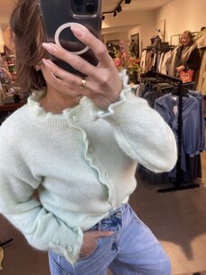 Just be Jolie Jasmijn Vest Heart Button Mint