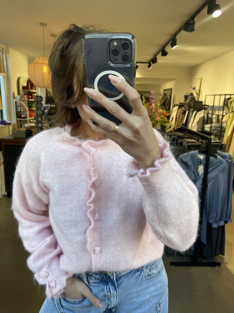 Just be Jolie Jasmijn Vest Heart Button Rose