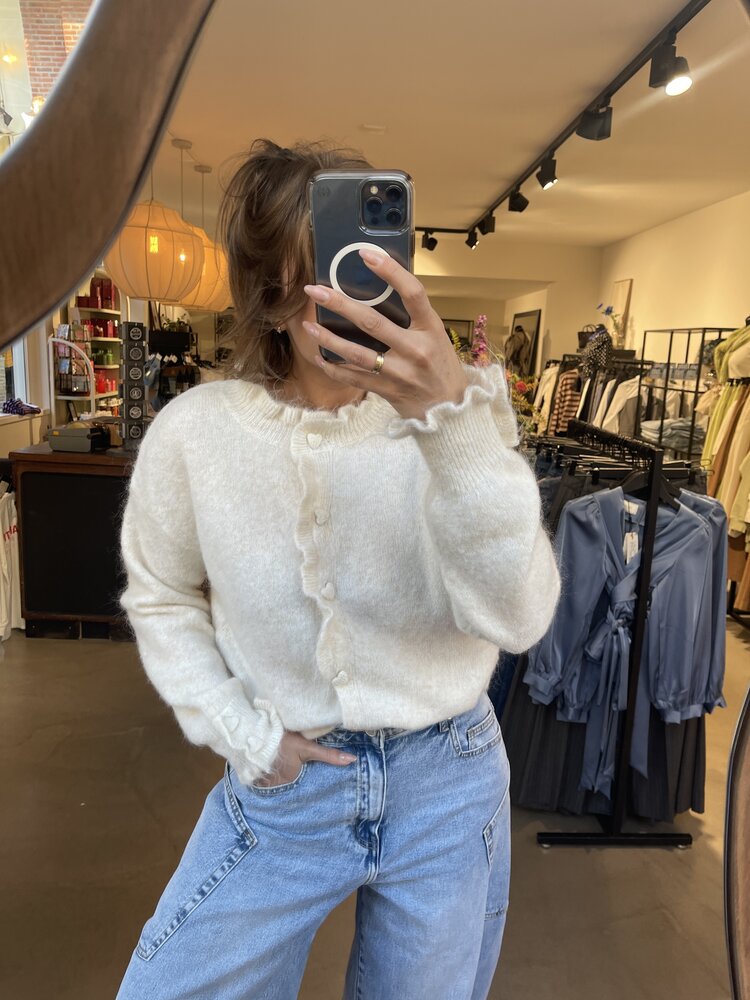 Just be Jolie Jasmijn Vest Heart Button Creme