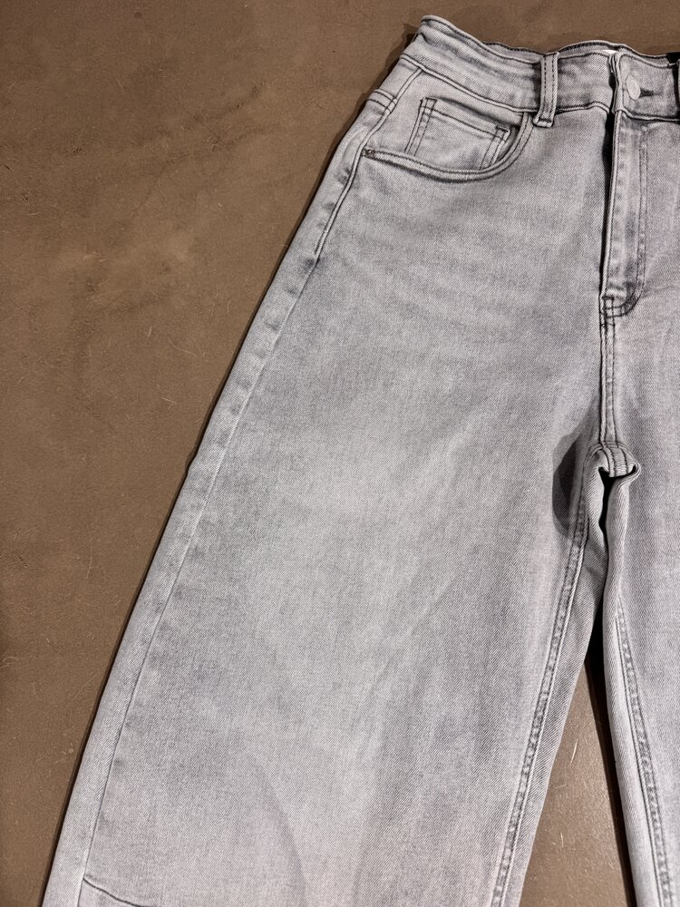 Just be Jolie Mae Jeans Light Grey Barrel Fit