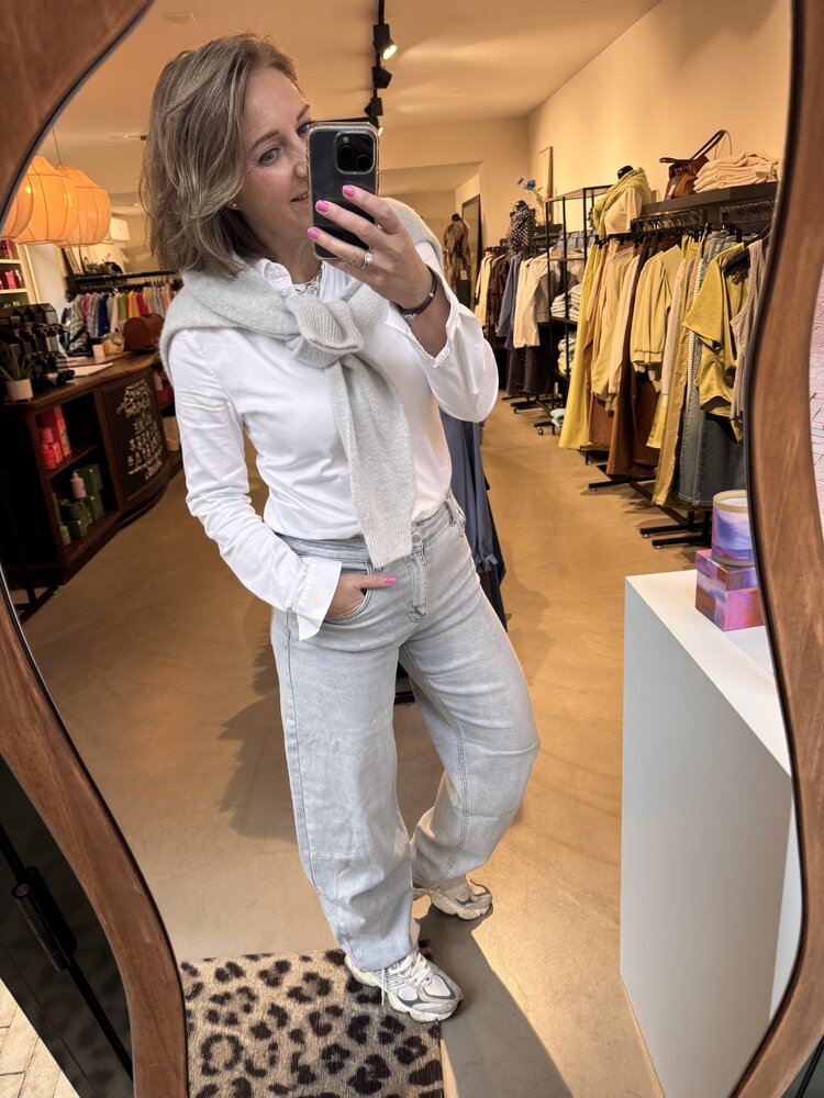 Just be Jolie Mae Jeans Light Grey Barrel Fit