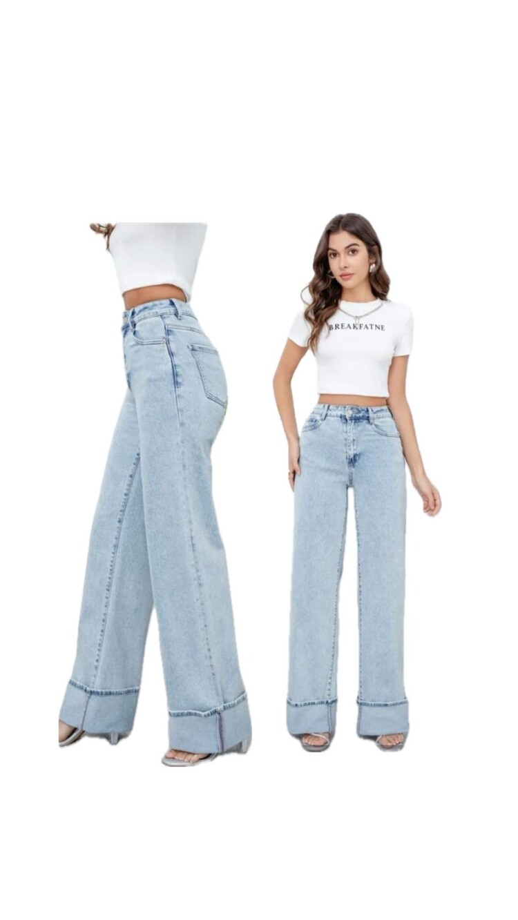 Just be Jolie Lizz  Denim Light Blue Dad Fit