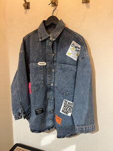 Just be Jolie Daria Logo Denim Blouse