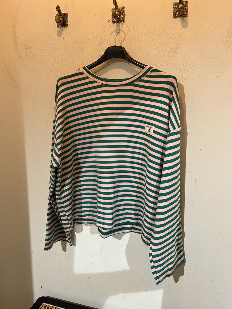 Just be Jolie Emma Stripe Top Pink Green