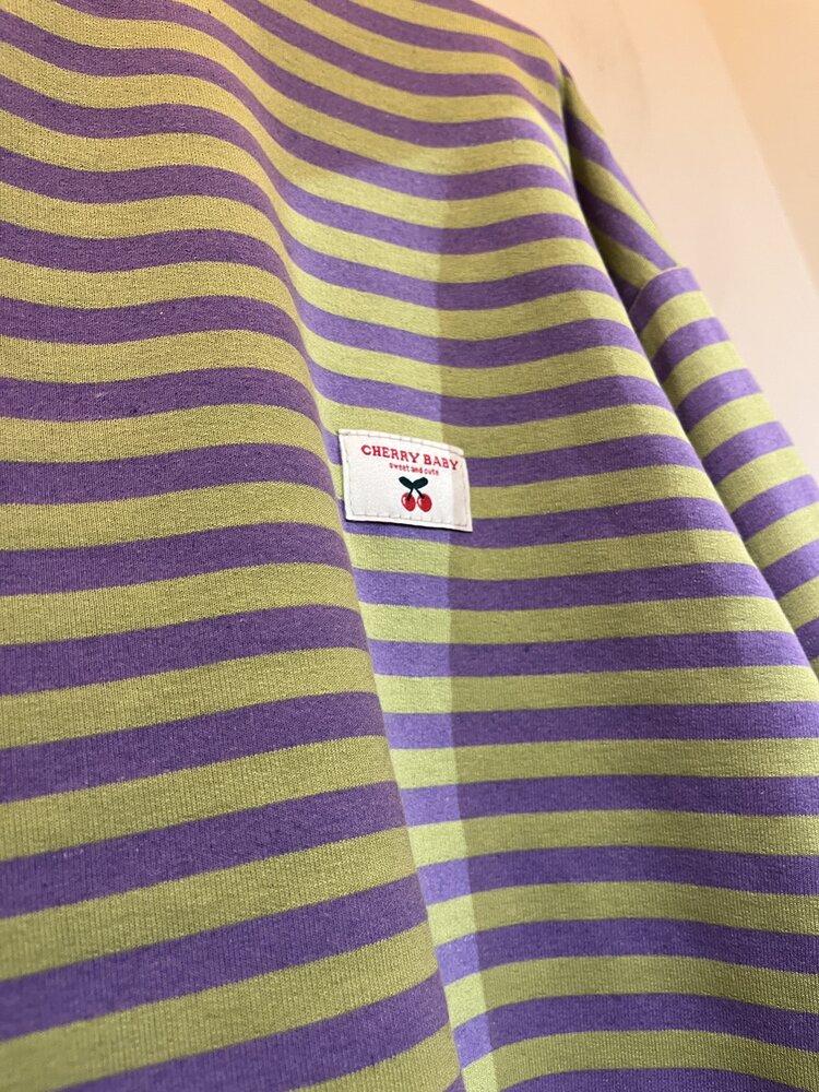 Just be Jolie Emma Stripe Top Purple Green