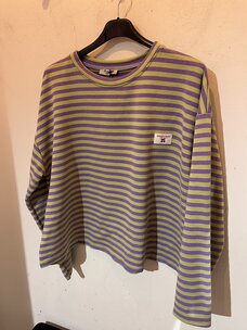 Just be Jolie Emma Stripe Top Purple Green