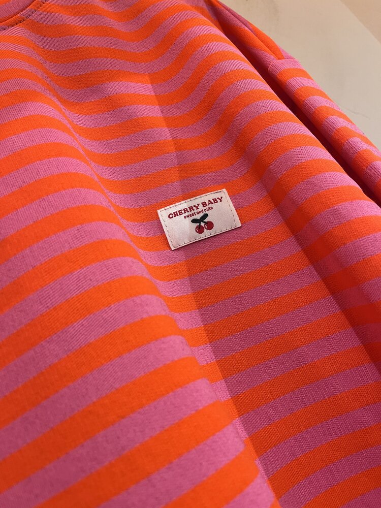 Just be Jolie Emma Stripe Top Pink Orange