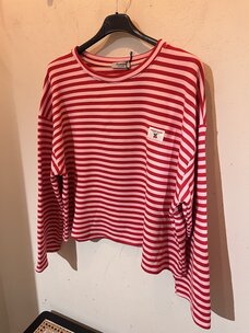 Just be Jolie Emma Stripe Top Pink Red