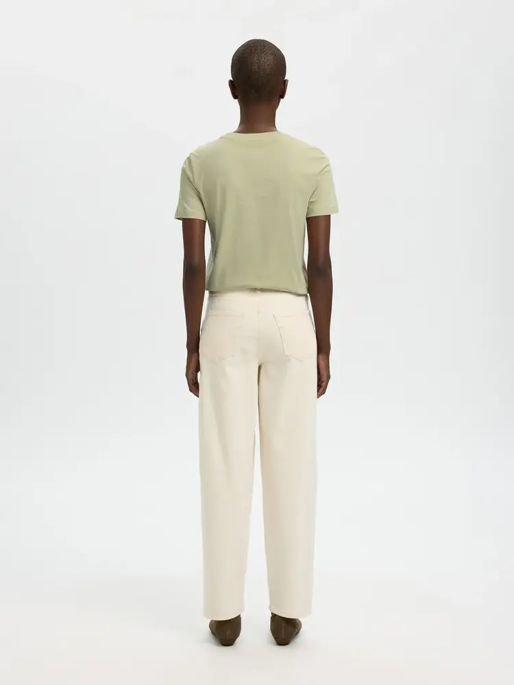 Selected Femme Myessential SS O-Neck Tee Noos Lint