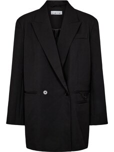 Haute L'Amitié Premiere Oversize Triangle Blazer Black