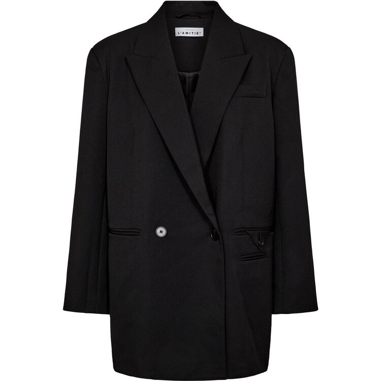 Haute L'Amitié Premiere Oversize Triangle Blazer Black