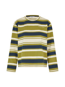 Modström UrbanMD Stripe LS T-Shirt Tarragon Navy Stripe