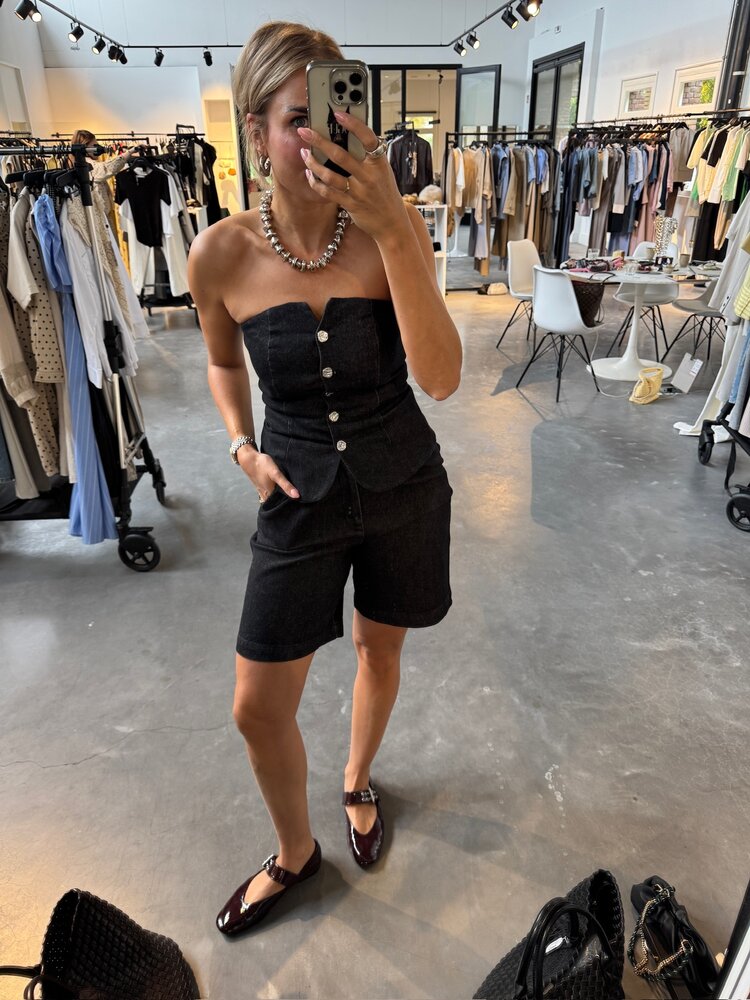 Co'Couture HelimaCC Pleat Shorts Black