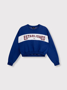 Alix The Label Ladies Knitted Logo Tape Sweater Royal Blue
