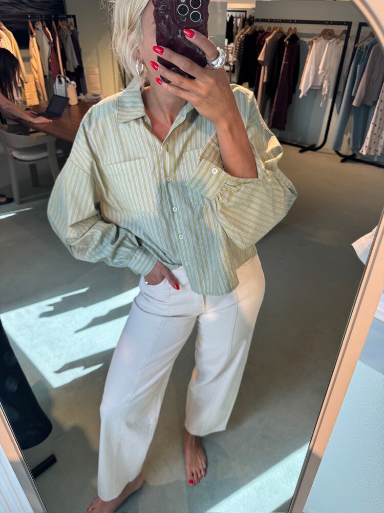 Modström UmekoMD Shirt Tarragon Stripe