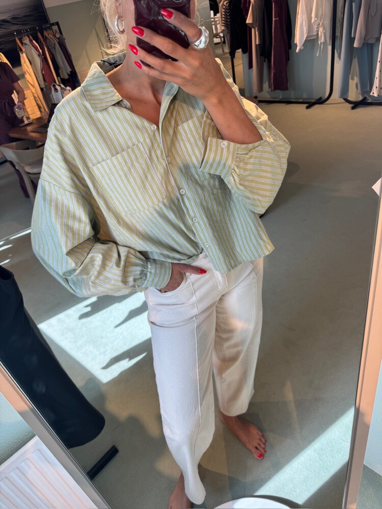 Modström UmekoMD Shirt Tarragon Stripe