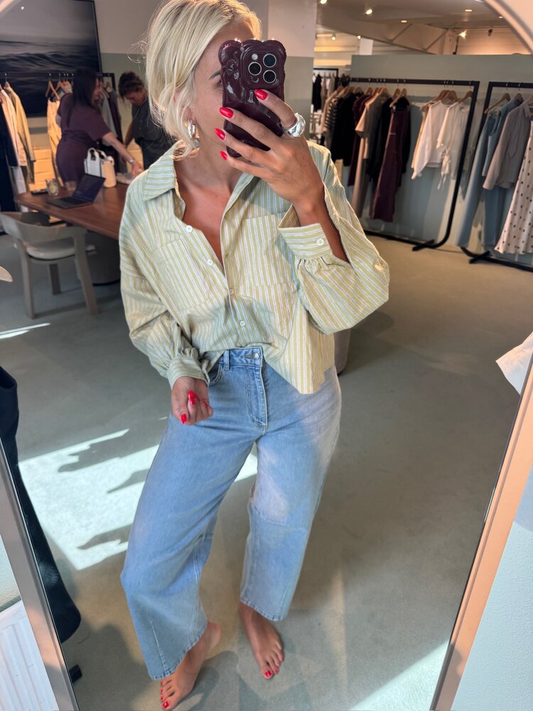 Modström UmekoMD Shirt Tarragon Stripe