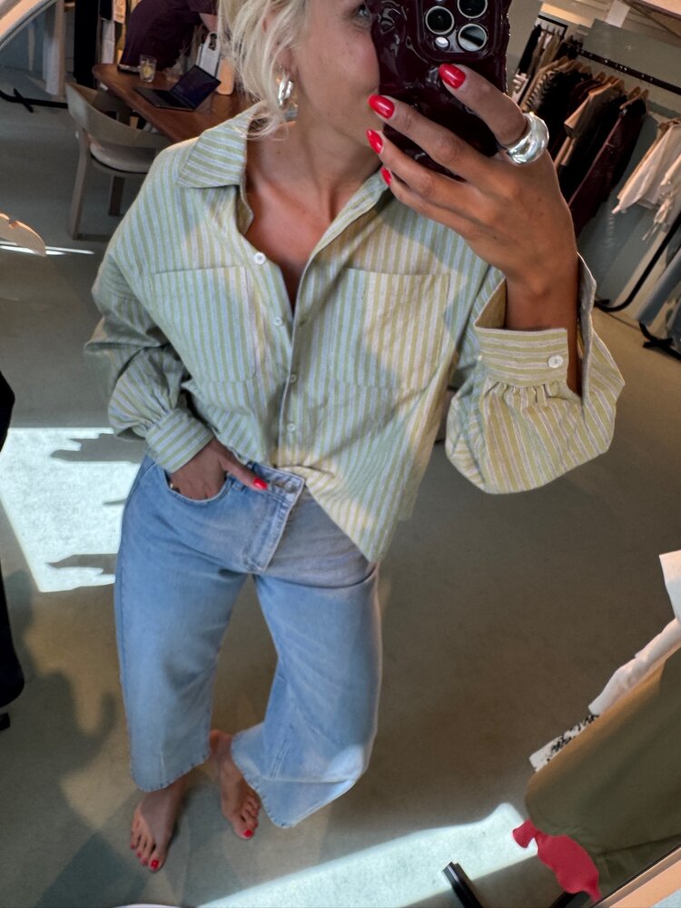 Modström UmekoMD Shirt Tarragon Stripe