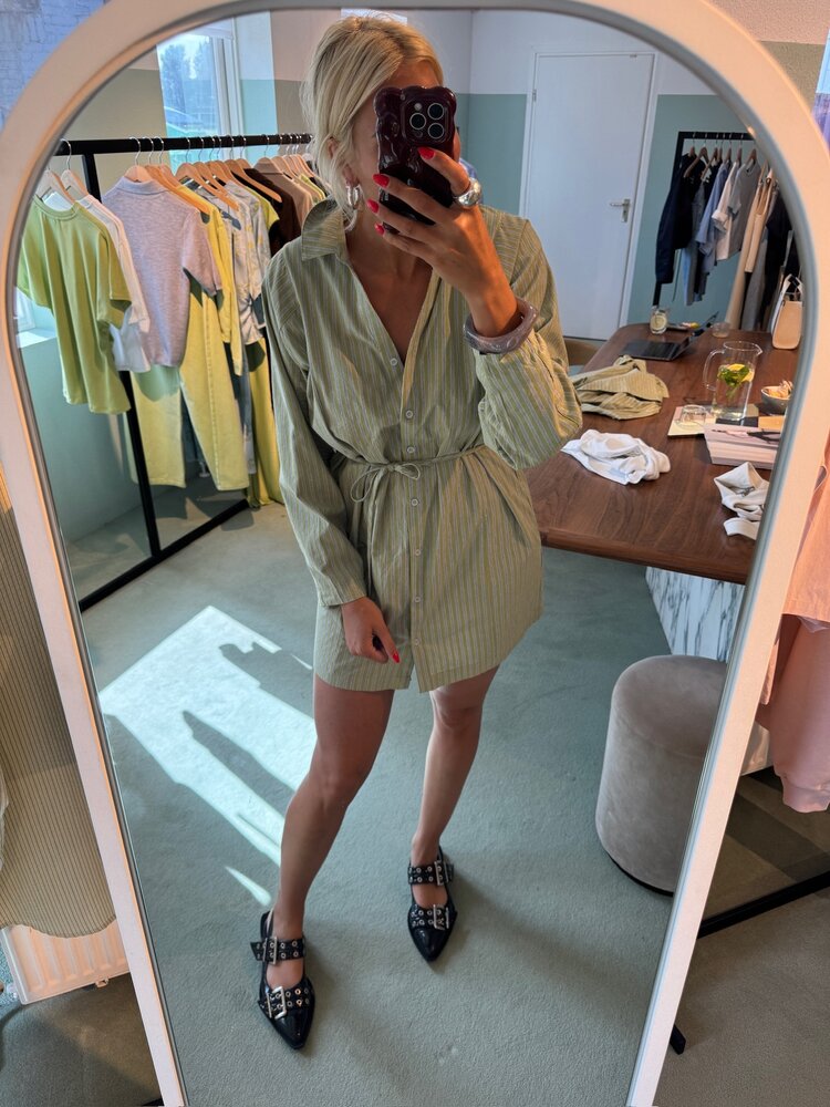 Modström UmekoMD Dress Tarragon Stripe