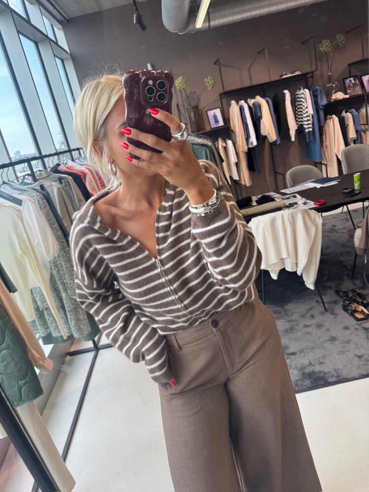 MSCH Jinie Hope Zip Cardigan STP Coffee Q/Oat