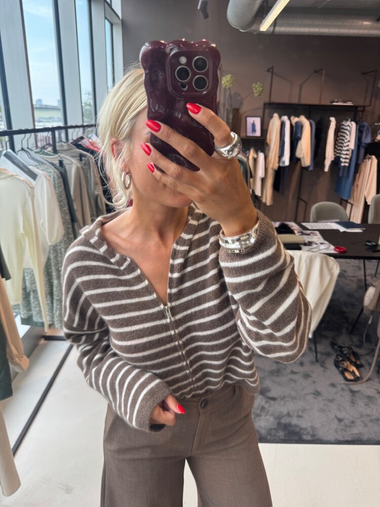 MSCH Jinie Hope Zip Cardigan STP Coffee Q/Oat