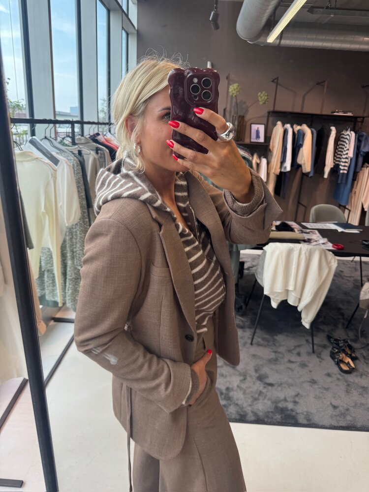 MSCH Jinie Hope Zip Cardigan STP Coffee Q/Oat