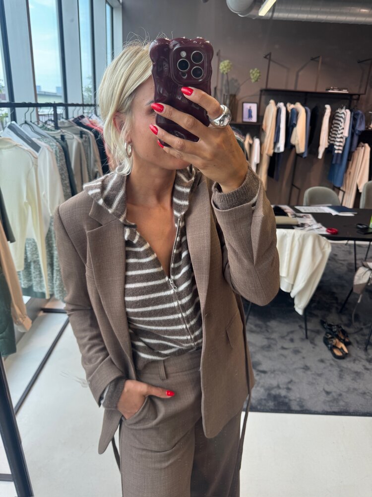 MSCH Jinie Hope Zip Cardigan STP Coffee Q/Oat