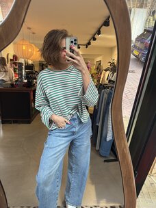 Just be Jolie Emma Stripe Top Pink Green