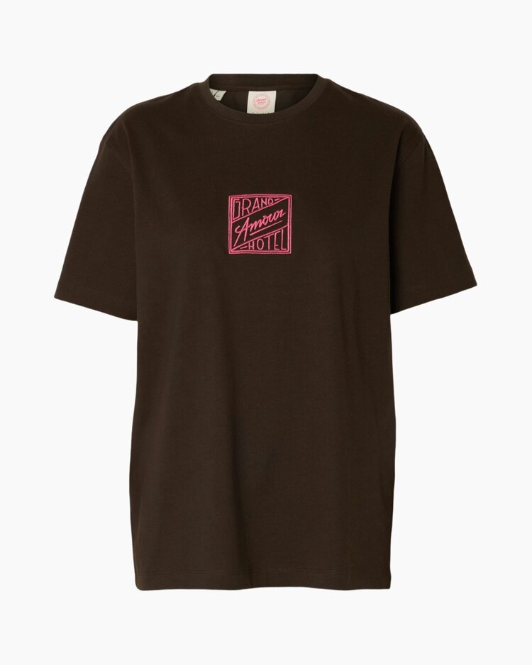Selected Femme Relaxed Brook SS Hotel Amour Tee Delicioso