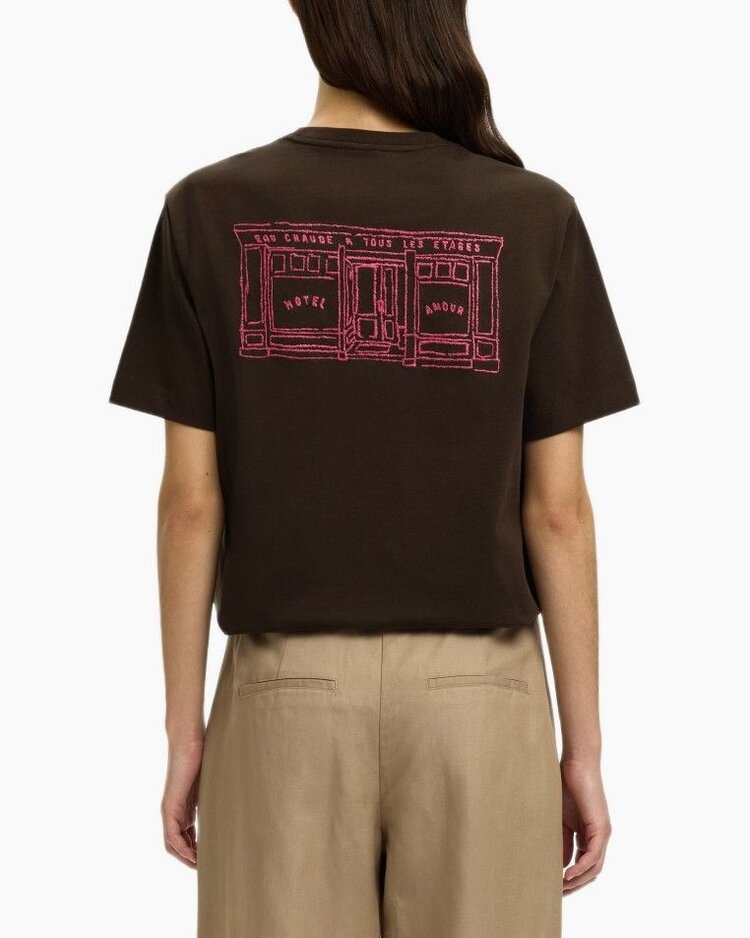 Selected Femme Relaxed Brook SS Hotel Amour Tee Delicioso