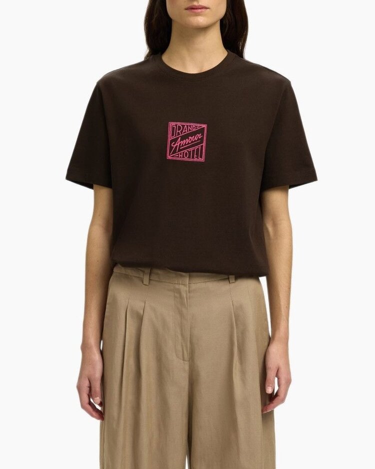 Selected Femme Relaxed Brook SS Hotel Amour Tee Delicioso