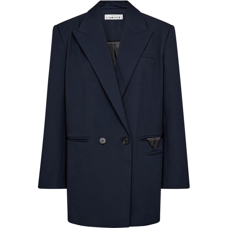 Haute L'Amitié Premiere Oversize Triangle Blazer Navy