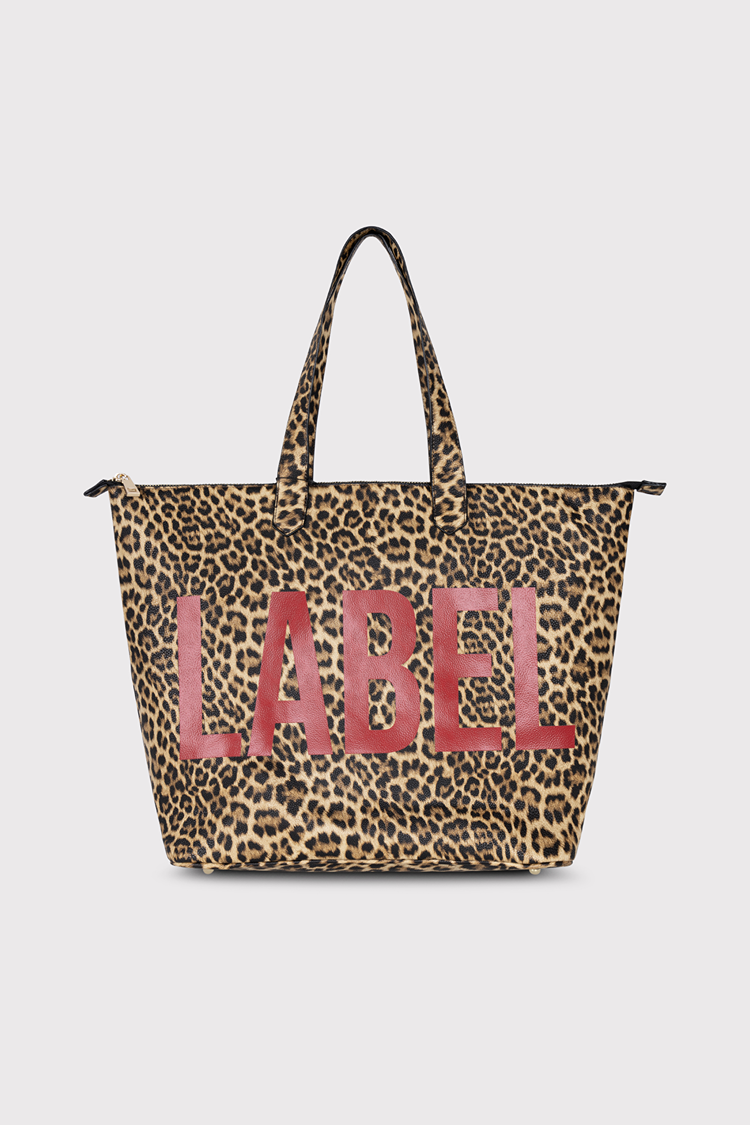 Alix The Label Ladies Woven Leopard Alix Shopper Animal
