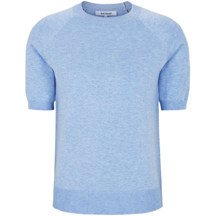 Soft Rebels Marla SS O-Neck Knit Windsurfer Melange
