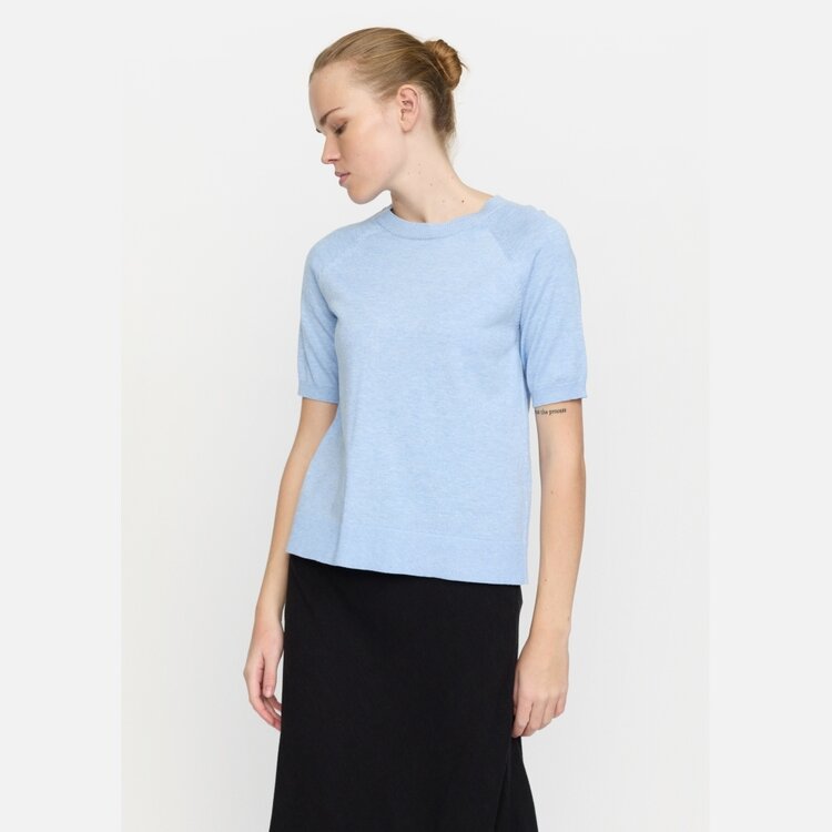 Soft Rebels Marla SS O-Neck Knit Windsurfer Melange